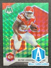 Clyde Edwards-Helaire 2021 Panini Mosaic Football #6 Green Prizm Parallel Chiefs
